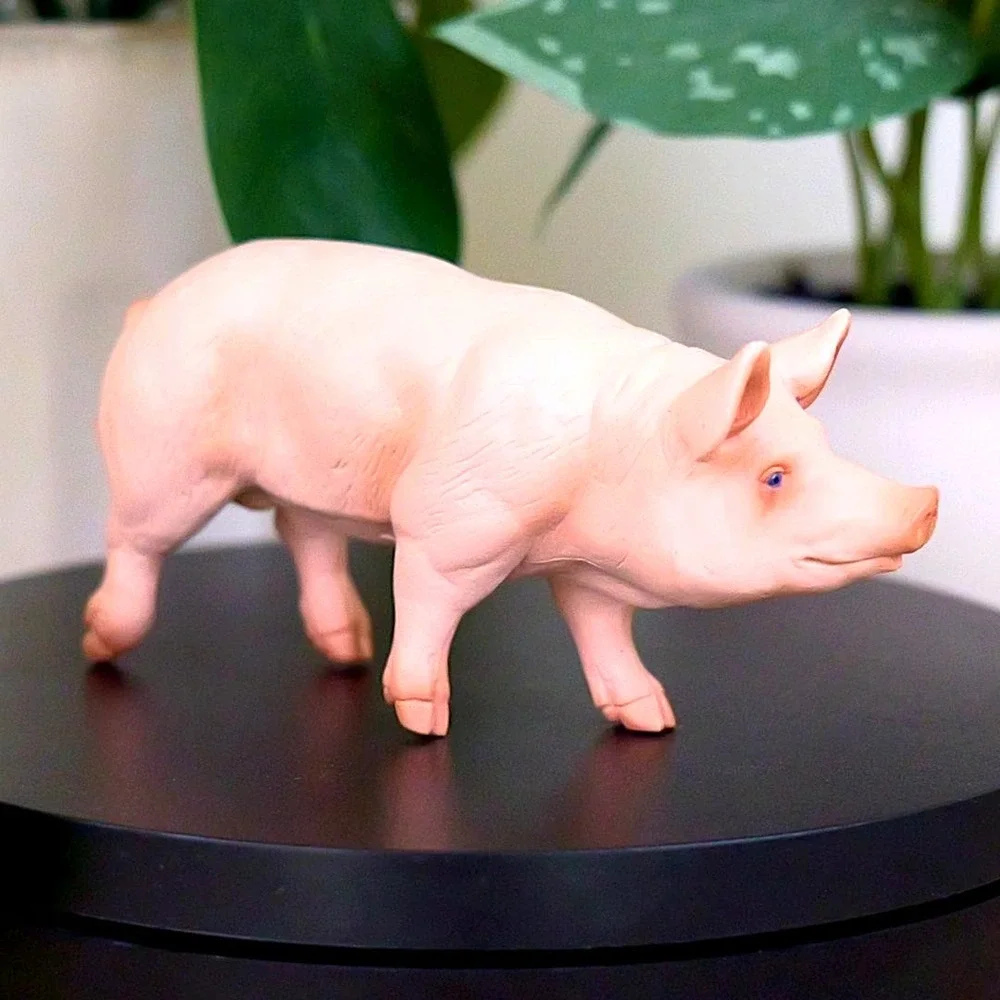 Boar Pig Figure - Hand‎ Painted & Collectible Farm Animal Toy Figurine - Papo